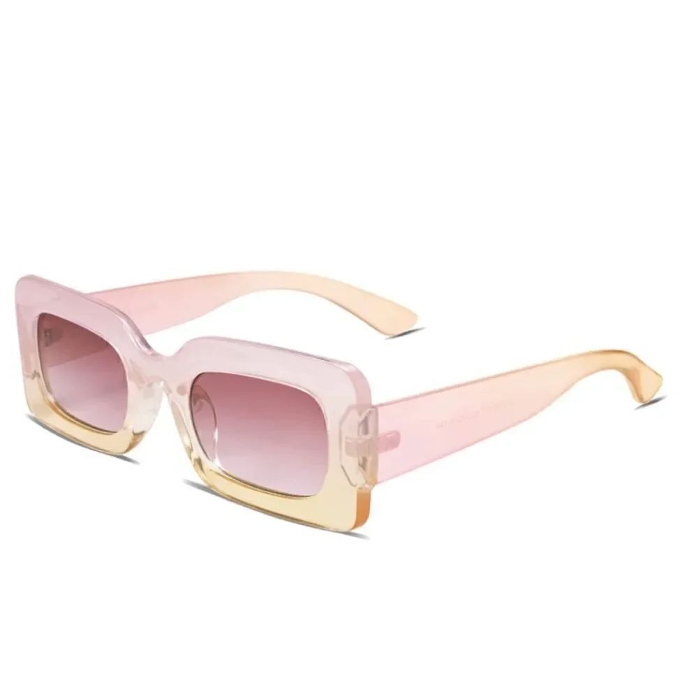 Gradient Pink Chunky Square Sunglasses - Picture 2 of 4